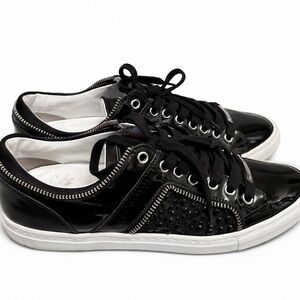 Alessandro Dell'Acqua Black Patent Sneakers